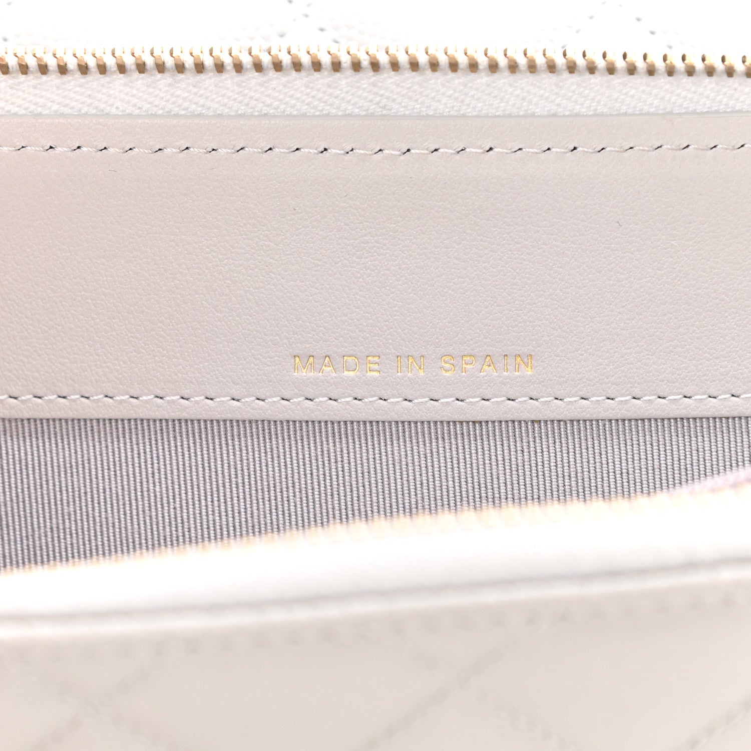 Chanel Caviar Quilted Phone Holder Wallet on Removable Chain Grey 7 of 11
