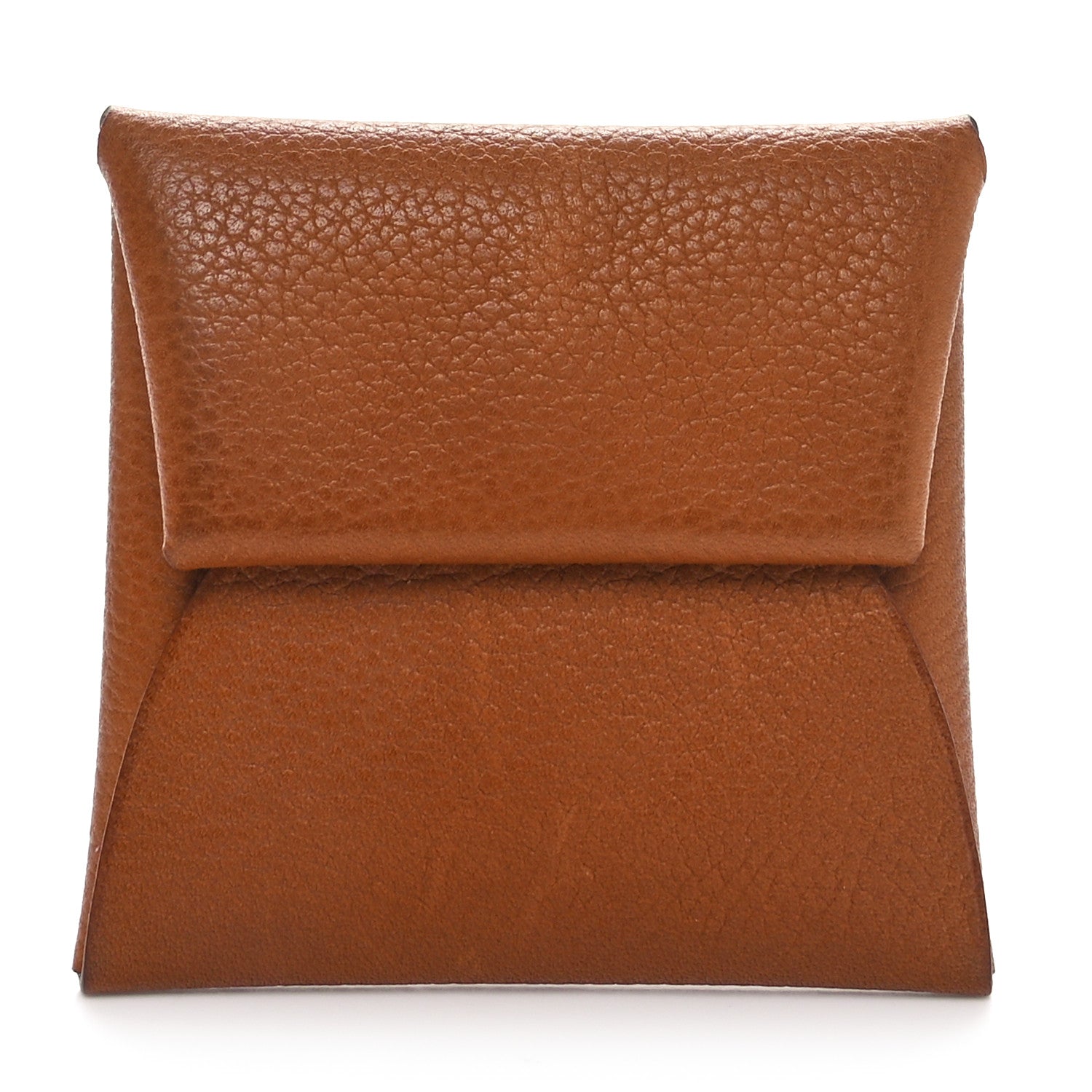 Hermes Barenia Faubourg Bastia Verso Coin Purse Fauve Abricot 1 of 9