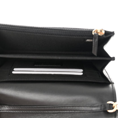 Chanel Calfskin Quilted Mini Maxi Pearls Wallet On Chain WOC Black 5 of 10
