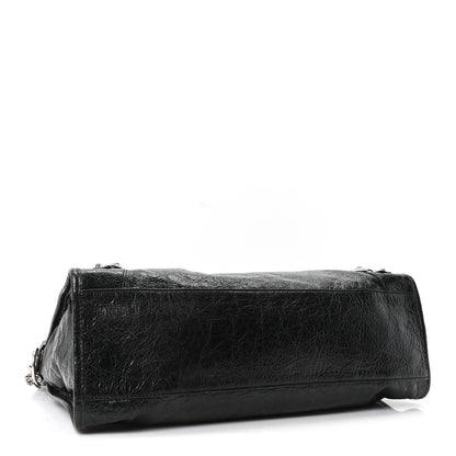 Balenciaga Agneau Arena Silver Hardware Medium Le City Black 4 of 10