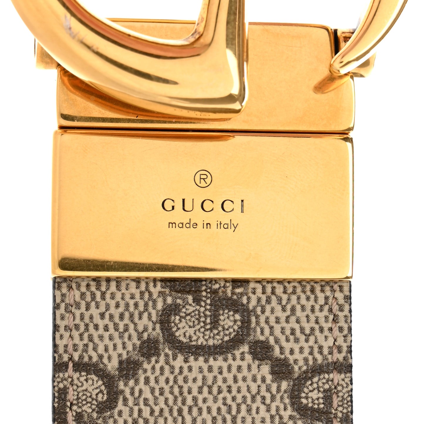 GG Supreme Monogram Plutone Calfskin Double G Reversible 37mm Belt 100 40 Beige Ebony New Acero