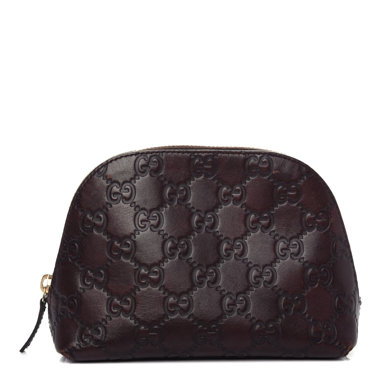 Gucci Guccissima Cosmetic Case Dark Brown 1 of 8