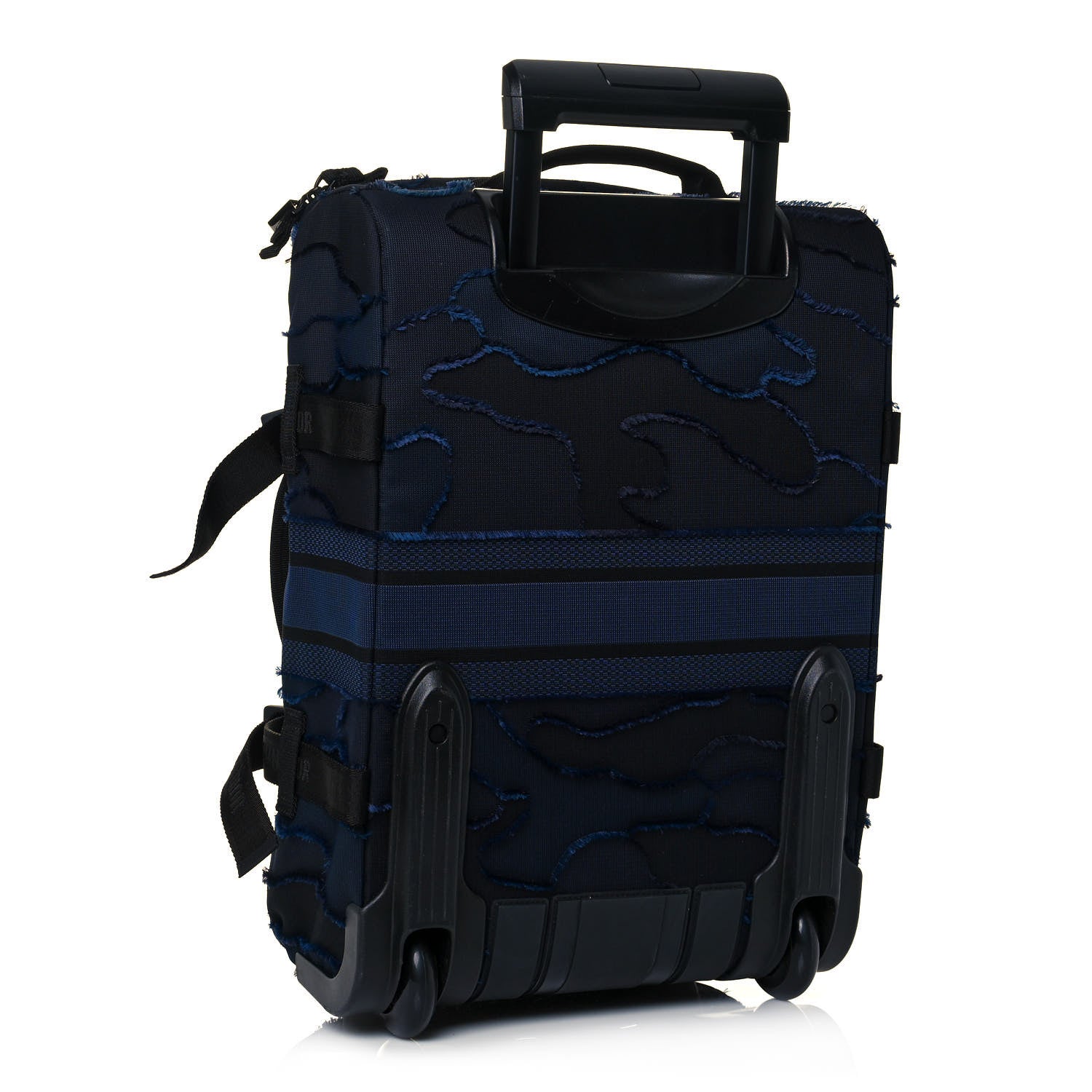Christian Dior Canvas Embroidered Camouflage Diorcamp Luggage Carry On Navy 3 of 17
