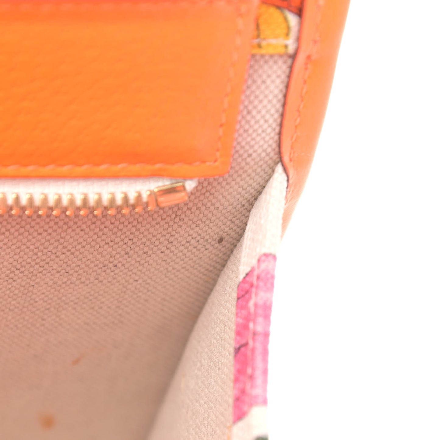 Canvas Medium Flora Tote White Multicolor Orange Fluo