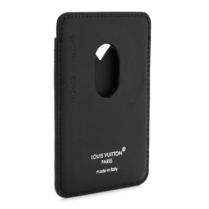 Louis Vuitton Monogram Eclipse Magnetic Card Holder Black 3 of 7