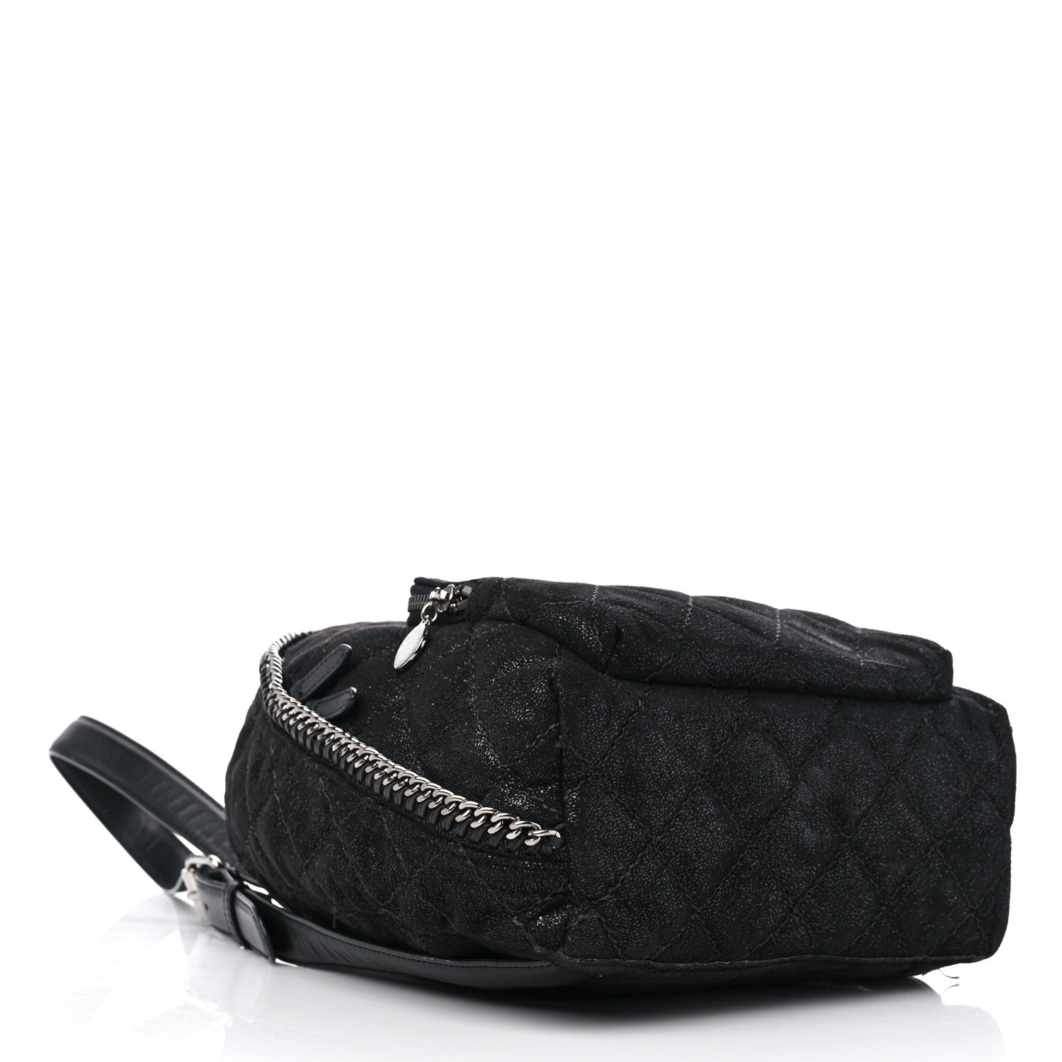 Stella McCartney Shaggy Deer Quilted Small Falabella Backpack Black 4 of 21