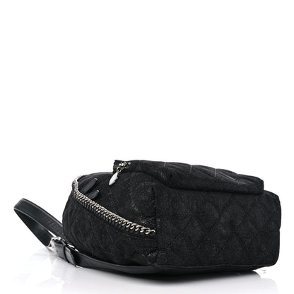 Stella McCartney Shaggy Deer Quilted Small Falabella Backpack Black 4 of 21
