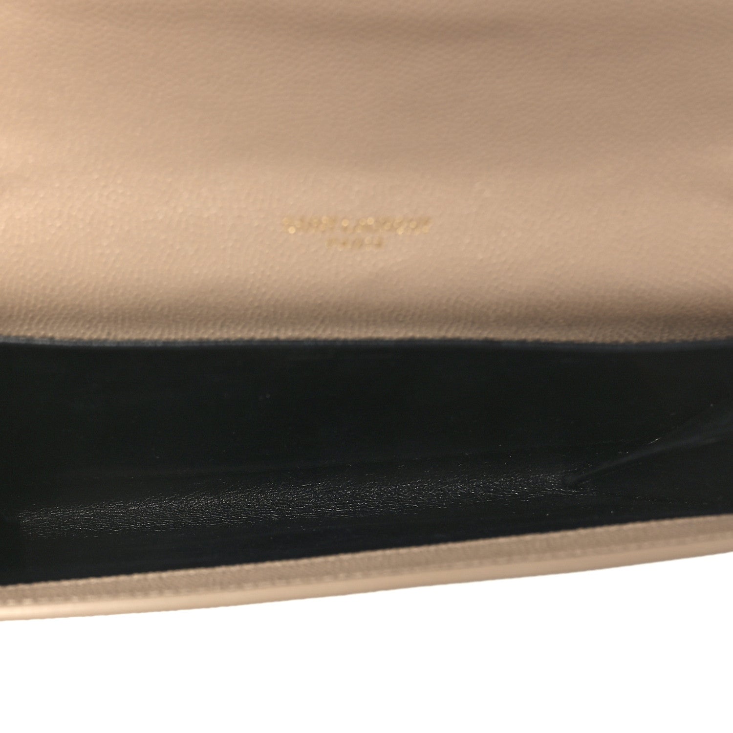 Saint Laurent Grain De Poudre Monogram Uptown Chain Wallet Dark Beige 6 of 9