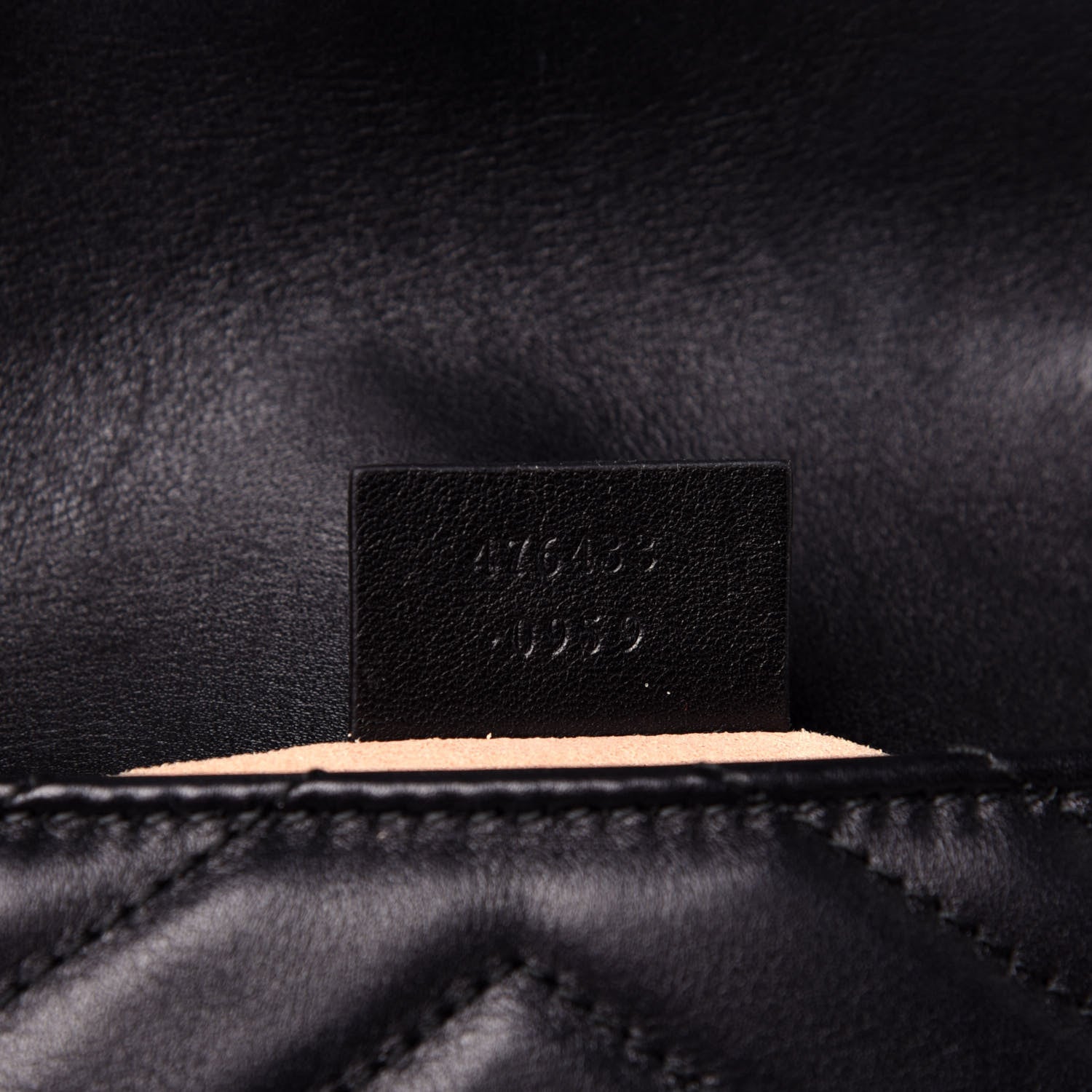 Gucci Calfskin Matelasse Super Mini GG Marmont Shoulder Bag Black 9 of 12