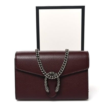 Gucci Dollar Calfskin Crystal Mini Dionysus Chain Wallet Vintage Bordeaux 11 of 11