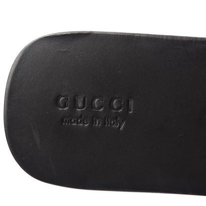 Gucci Calfskin Web Mens Slide Sandals 11 Dark Chocolate 7 of 9