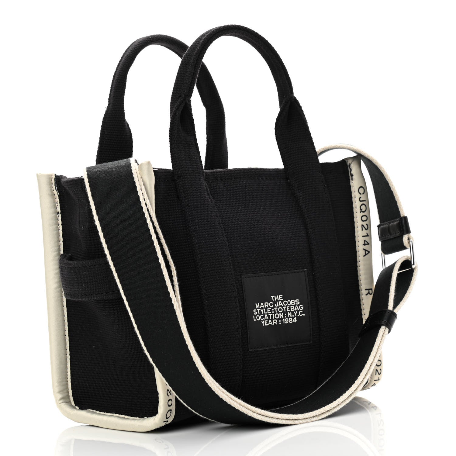 Marc Jacobs Jacquard Small The Traveler Tote Bag Black 2 of 17