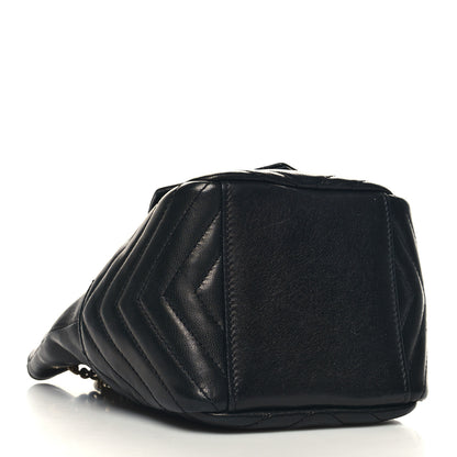 Saint Laurent Lambskin Matelasse Monogram Joe Nano Bucket Bag Black 4 of 11