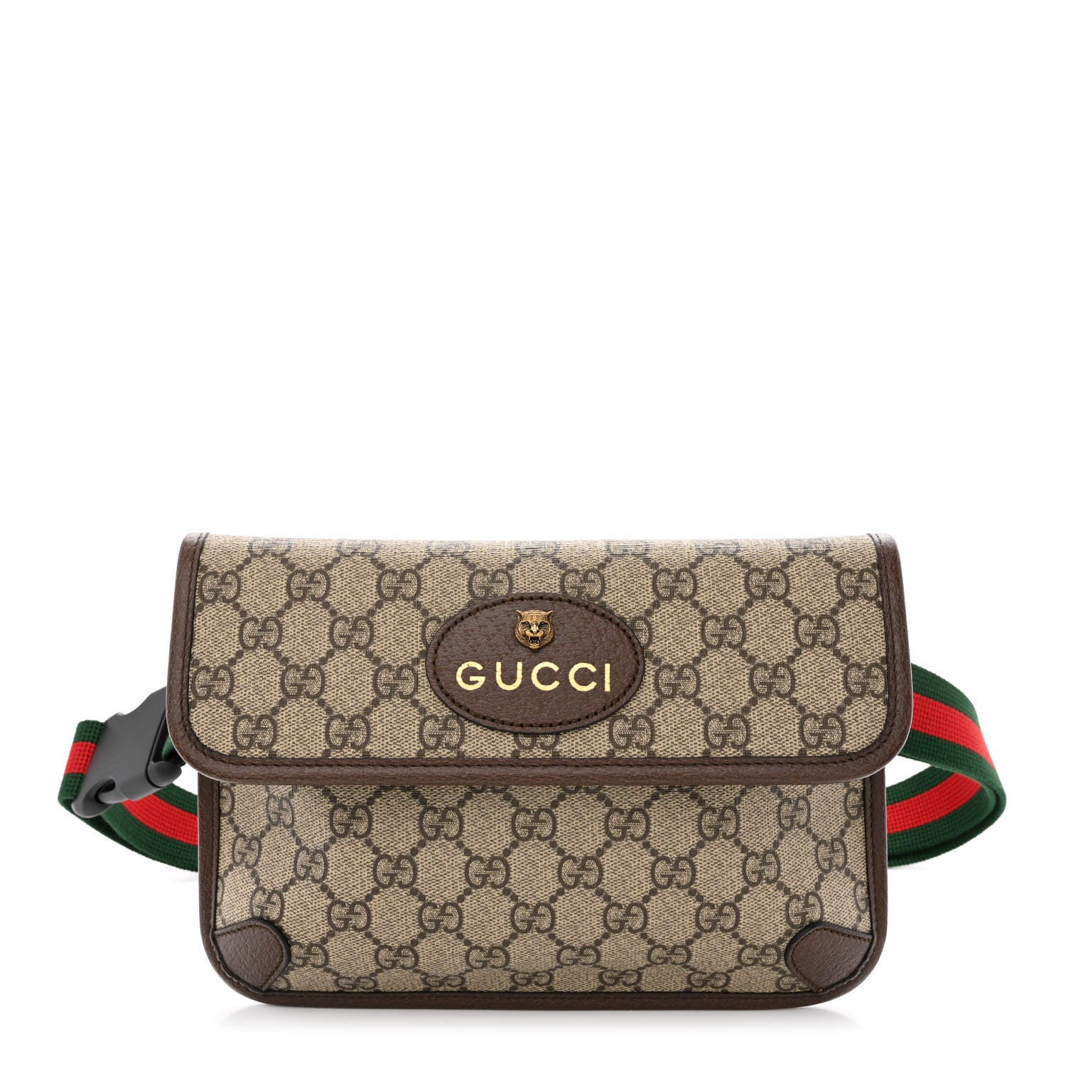 Gucci GG Supreme Monogram Neo Vintage Web Belt Bag Brown 1 of 10