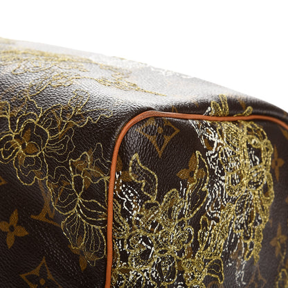 Louis Vuitton Monogram Dentelle Speedy 30 Gold 11 of 14
