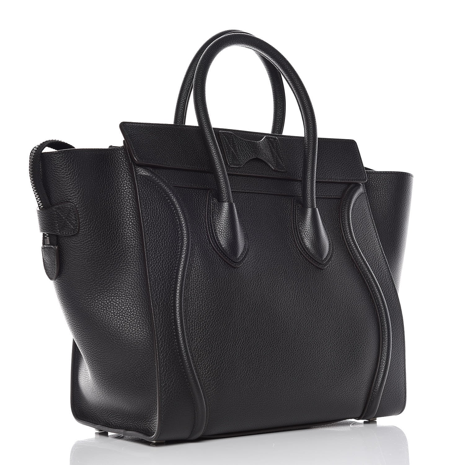 Celine Drummed Calfskin Mini Luggage Black 3 of 9