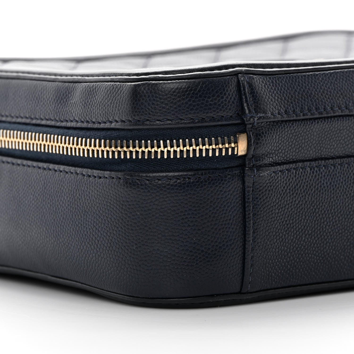 Chanel Caviar Quilted Medium CC Filigree Vanity Case Navy 9 of 18