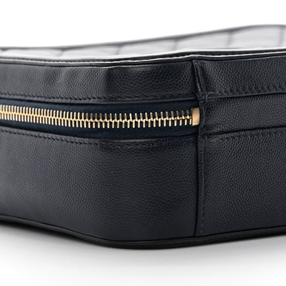 Chanel Caviar Quilted Medium CC Filigree Vanity Case Navy 9 of 18