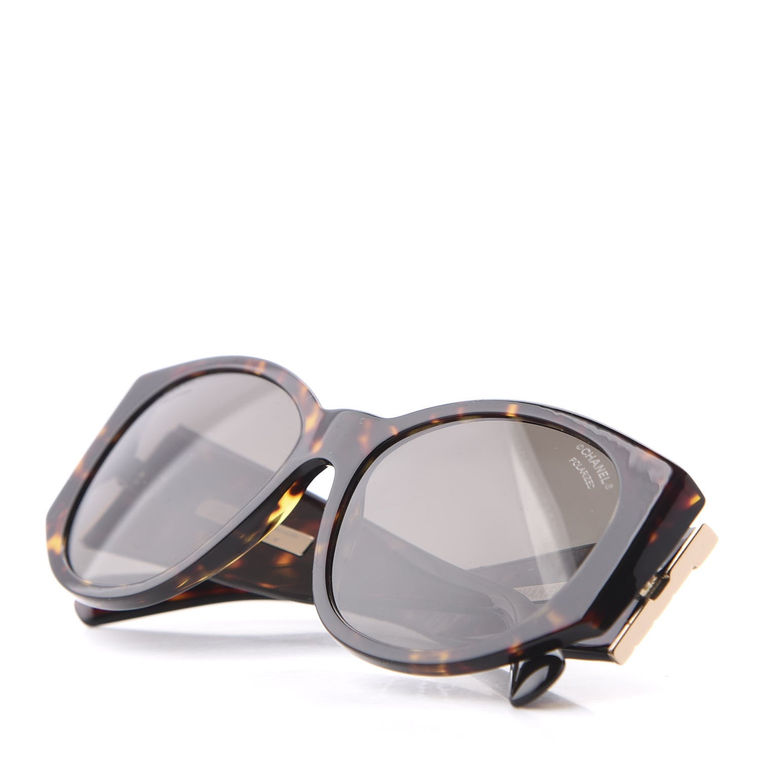 Chanel Acetate Polarized Oval Sunglasses 5411 Brown 9 of 10