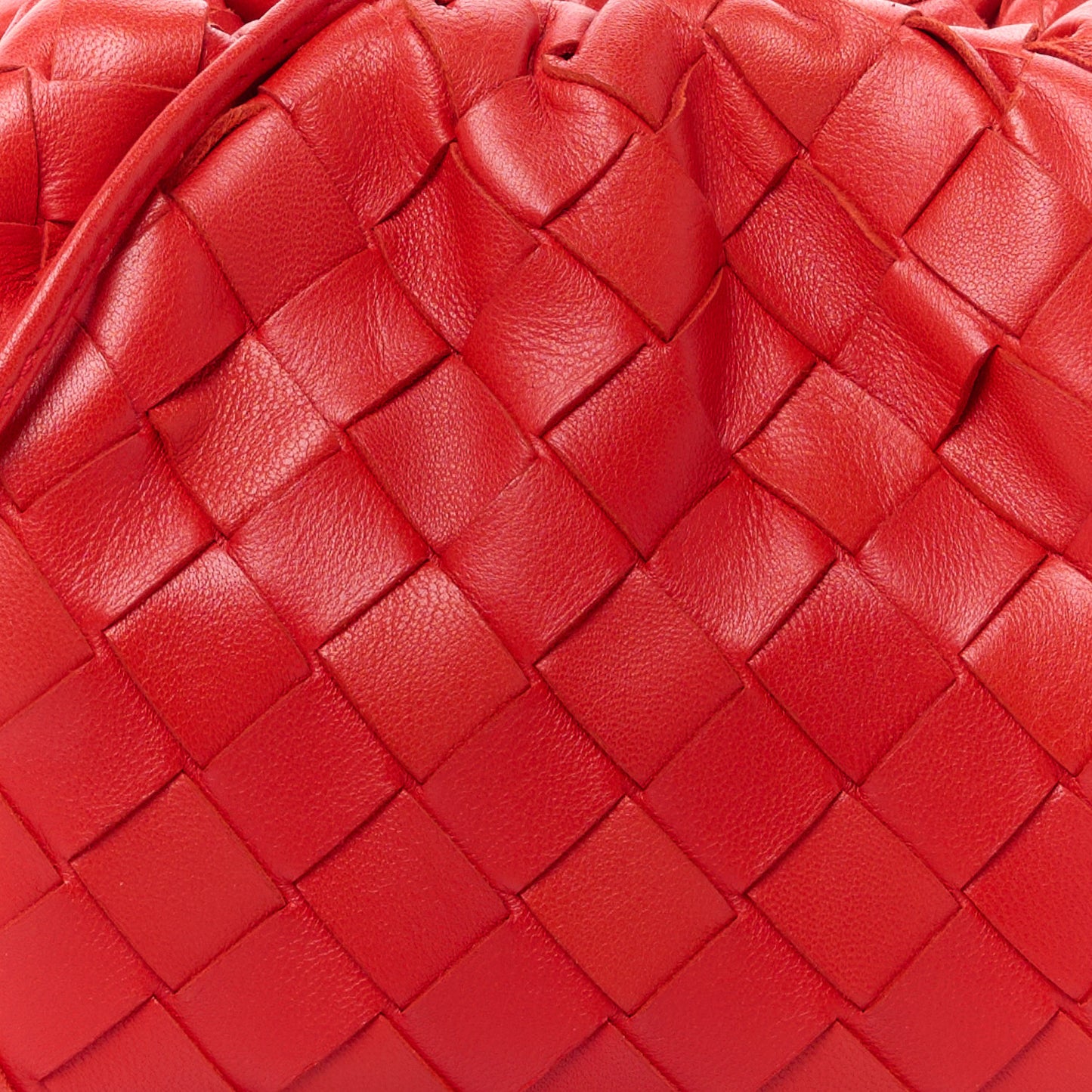Nappa Intrecciato The Mini Pouch Bright Red