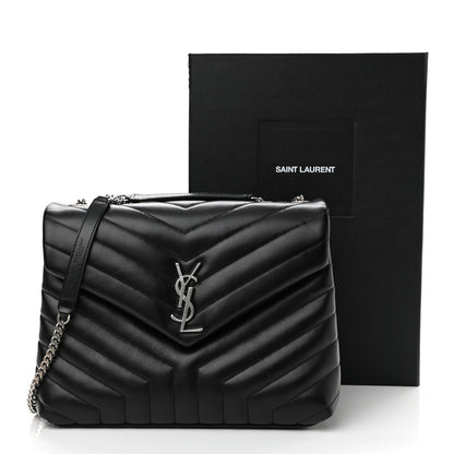 Saint Laurent Calfskin Y Quilted Monogram Medium Loulou Chain Satchel Black 12 of 12
