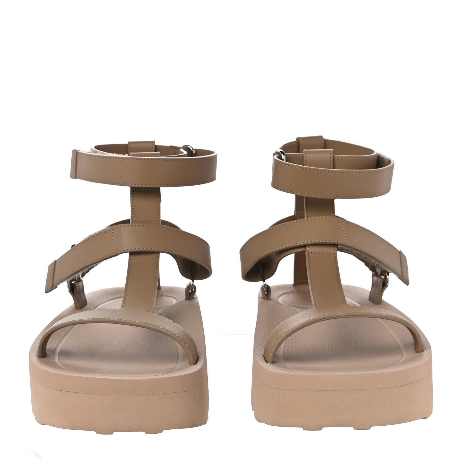 Hermes Calfskin Womens Enid Sandals 38 Argile 2 of 10