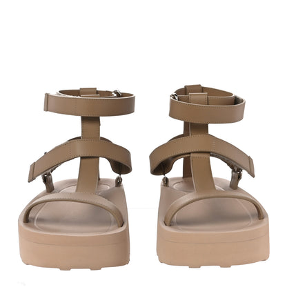 Hermes Calfskin Womens Enid Sandals 38 Argile 2 of 10