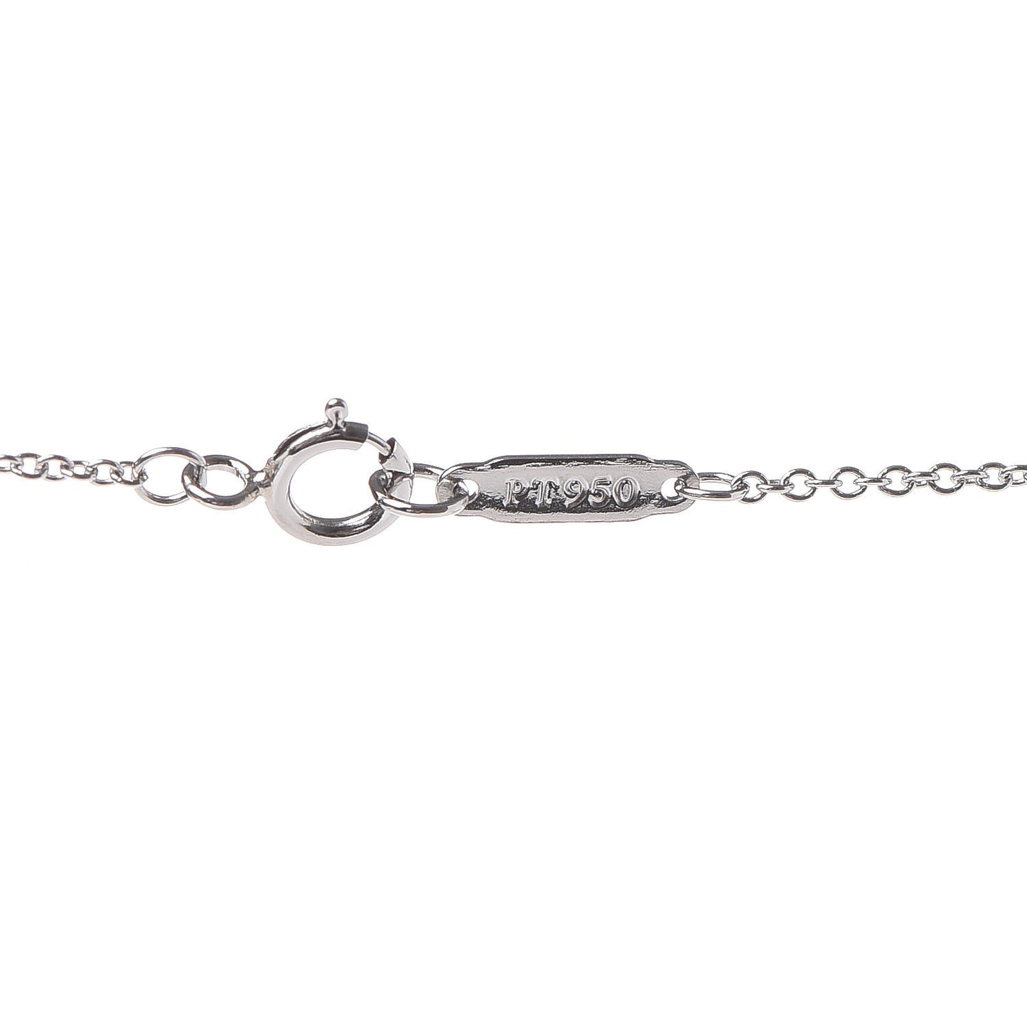 Platinum Diamond Petals Key Pendant Necklace