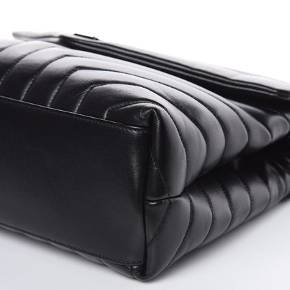 Saint Laurent Calfskin Y Quilted Monogram Medium Loulou Chain Satchel Black 8 of 11