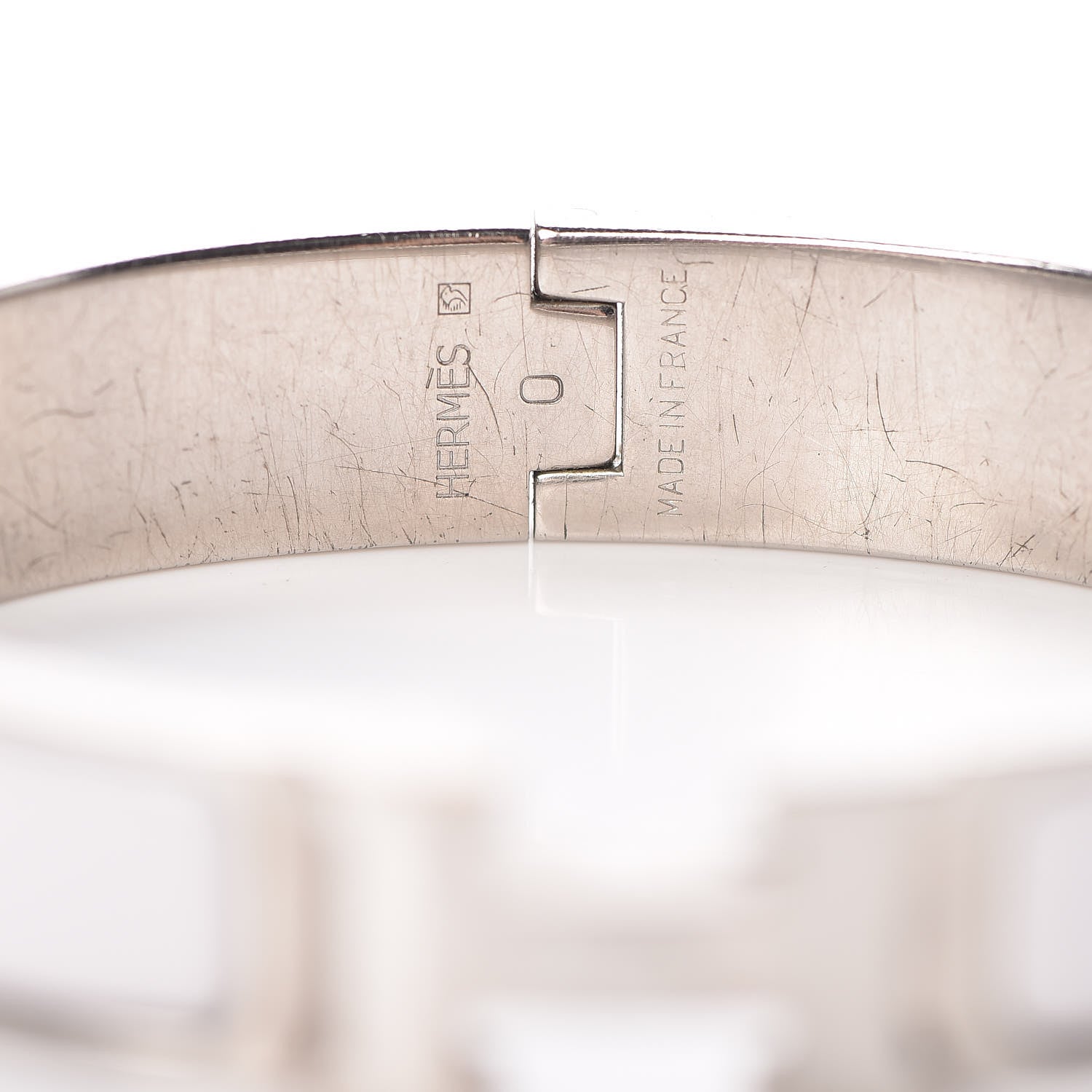 Hermes Enamel Narrow Clic Clac H Bracelet PM White 5 of 14