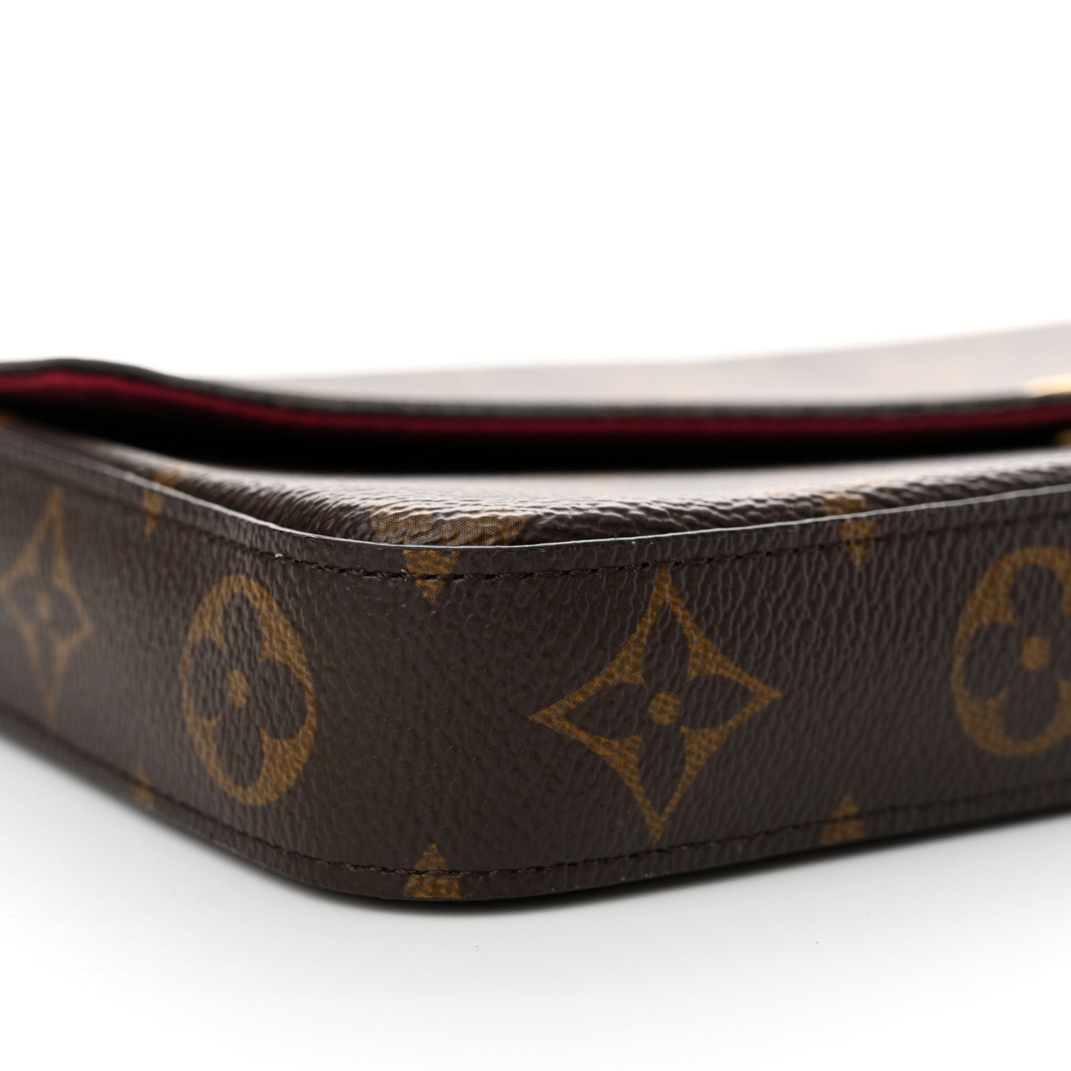 Louis Vuitton Monogram Pochette Felicie Chain Wallet Fuchsia 9 of 12