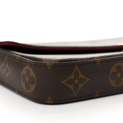Louis Vuitton Monogram Pochette Felicie Chain Wallet Fuchsia 9 of 12
