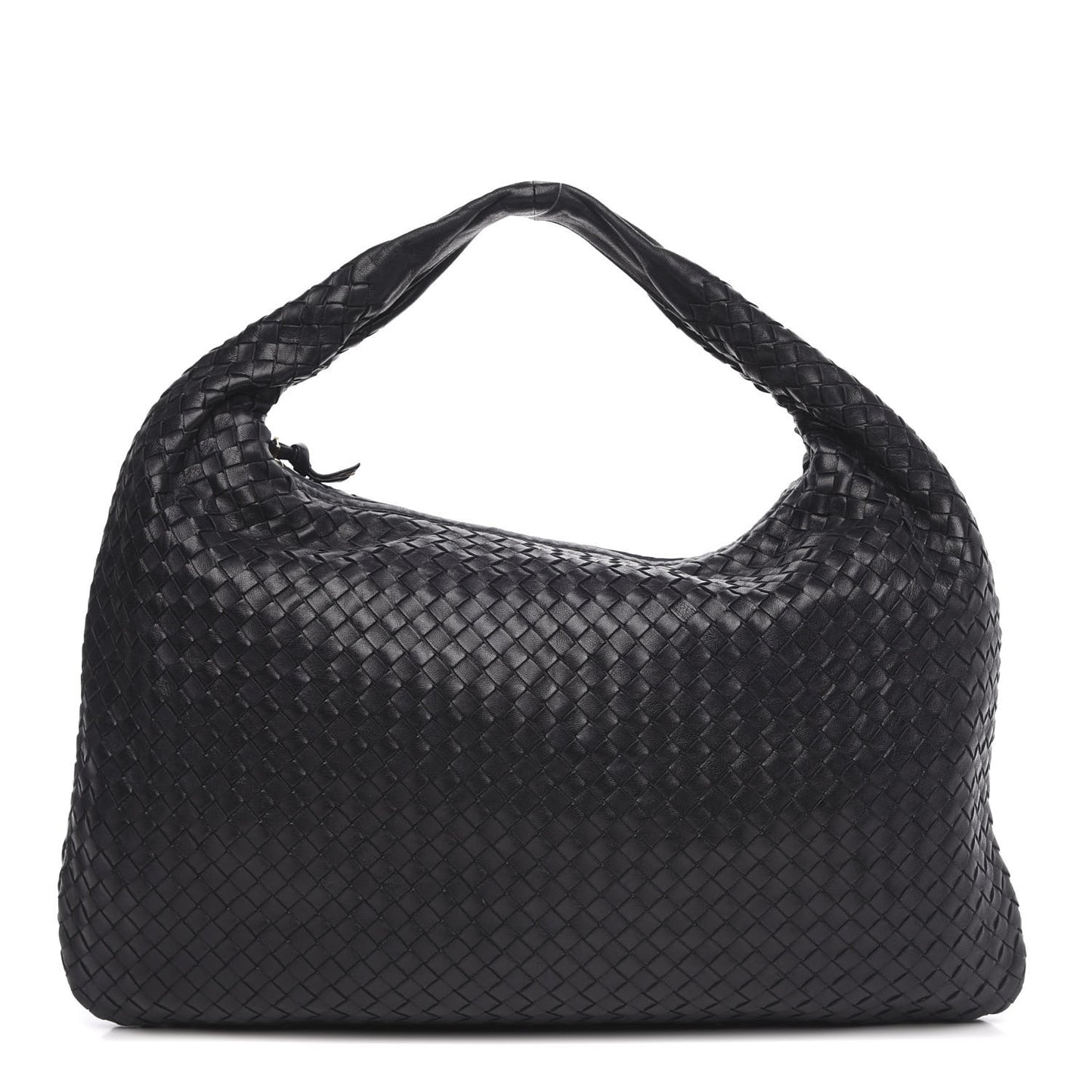 Nappa Intrecciato Large Veneta Hobo Black