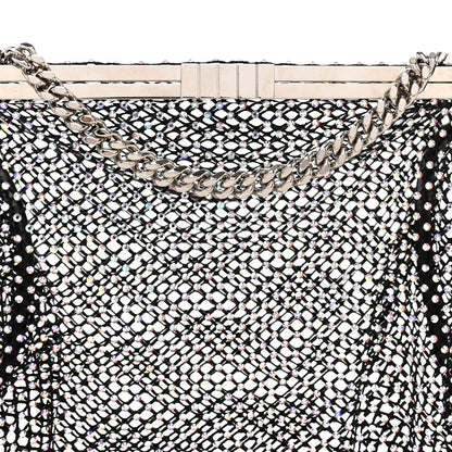 Saint Laurent Mesh Crystal Medium Fanny Shoulder Bag Black 8 of 10