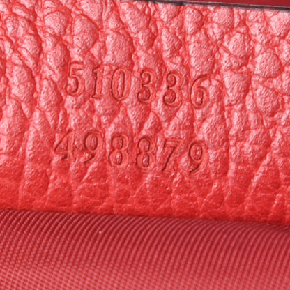 Gucci Nylon Monogram Dollar Calfskin Medium Light Double Buckle Backpack Vibrant Red 9 of 9