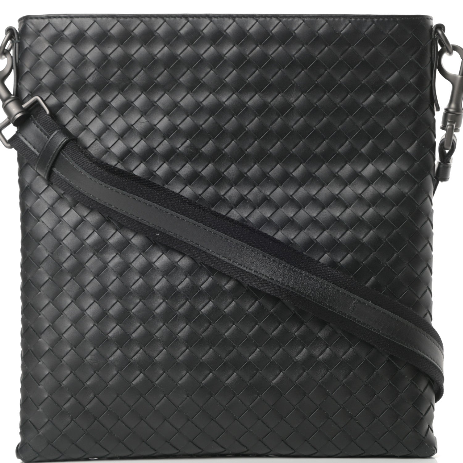 Bottega Veneta Nappa Intrecciato VN Crossbody Messenger Bag Black 8 of 10