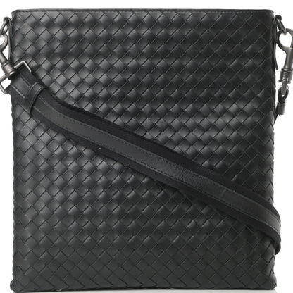 Bottega Veneta Nappa Intrecciato VN Crossbody Messenger Bag Black 8 of 10