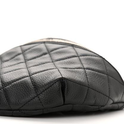 Chanel Grained Calfskin Quilted Waist Belt Bag Black 10 of 10