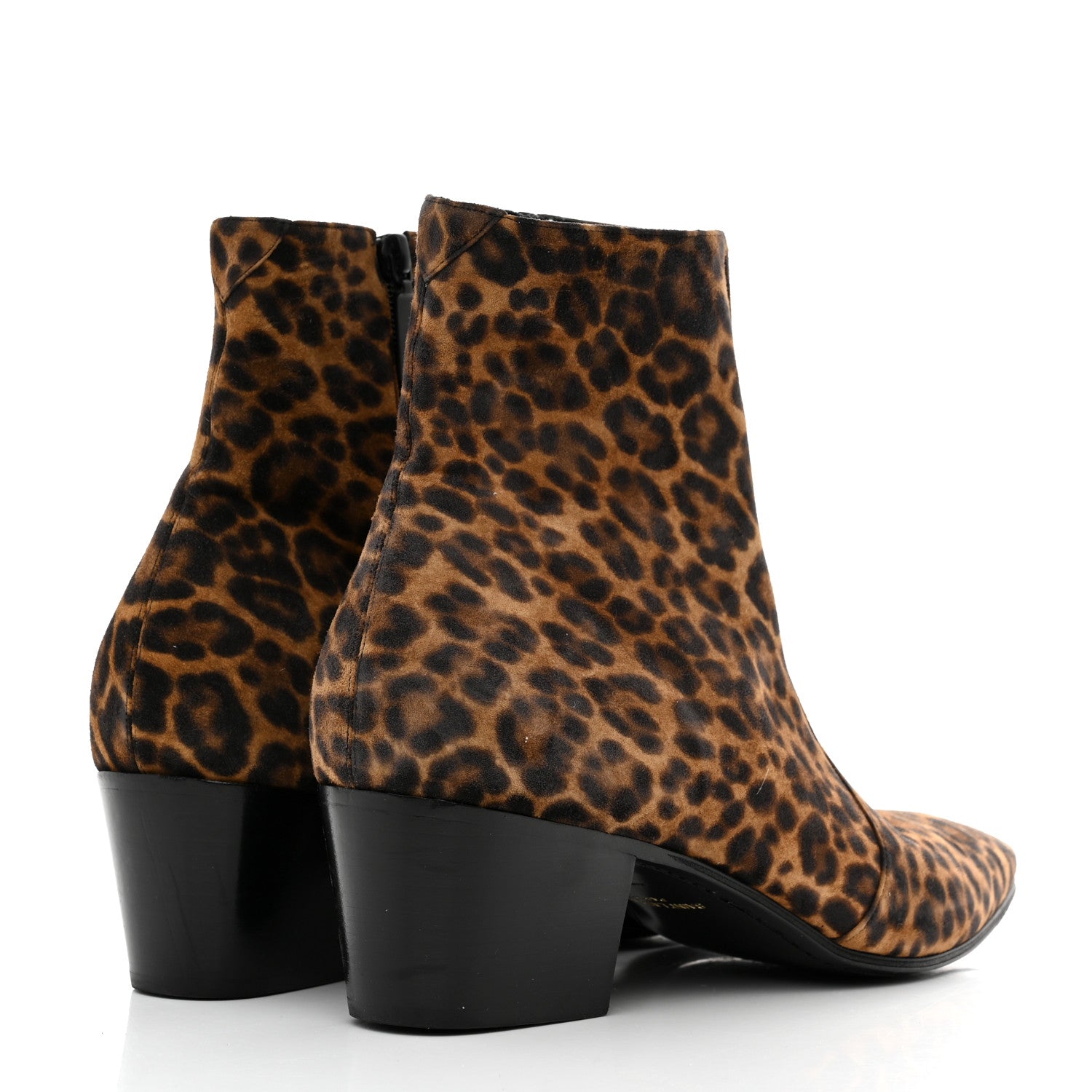 Saint Laurent Mens Vassili Suede Leopard Boots 45 4 of 8