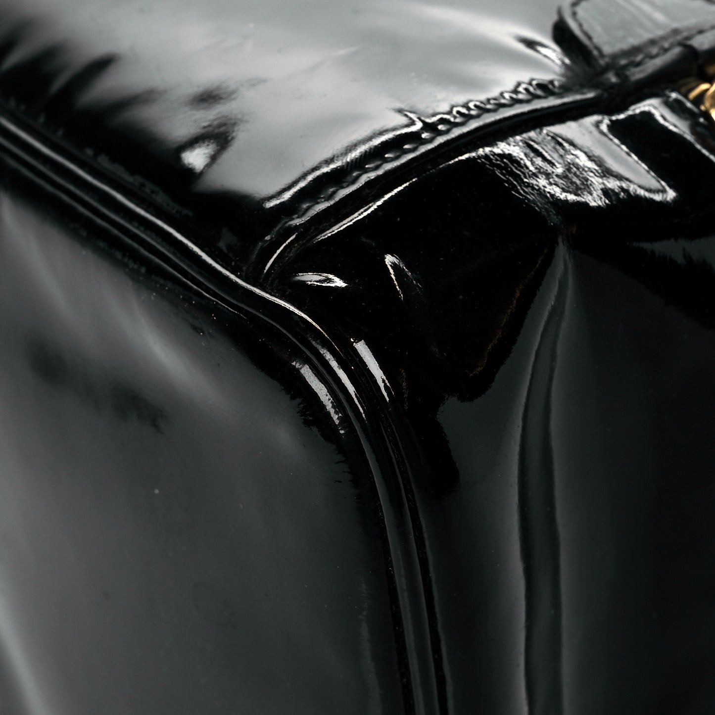 Patent Vanity Cosmetic Case Black