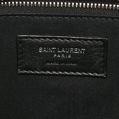 Saint Laurent Metallic Lambskin Matelasse Monogram Medium Niki Chain Satchel Argento 6 of 10