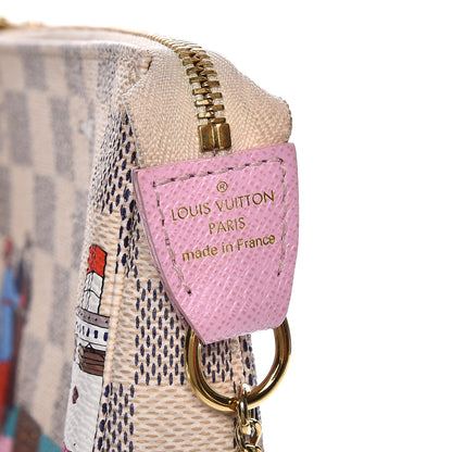 Louis Vuitton Damier Azur 2016 Christmas Animation Mini Pochette Accessories 6 of 8