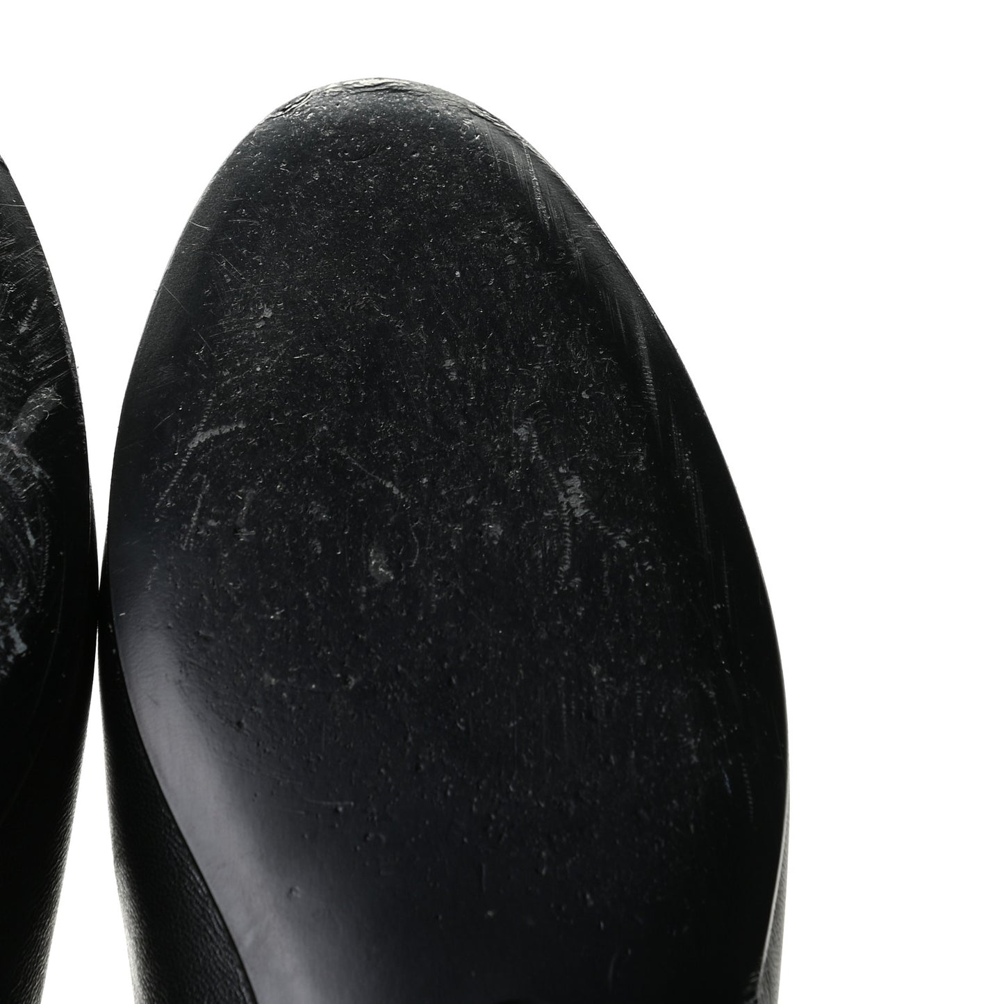 Lambskin Patent Cap Toe Ballerina Flats 40 Black