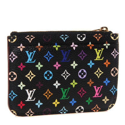 Louis Vuitton Monogram Multicolor Key Pouch Black Grenade 3 of 8
