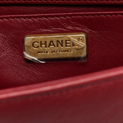 Chanel Orylag Rabbit Fur Calfskin Small Boy Flap Burgundy 6 of 9