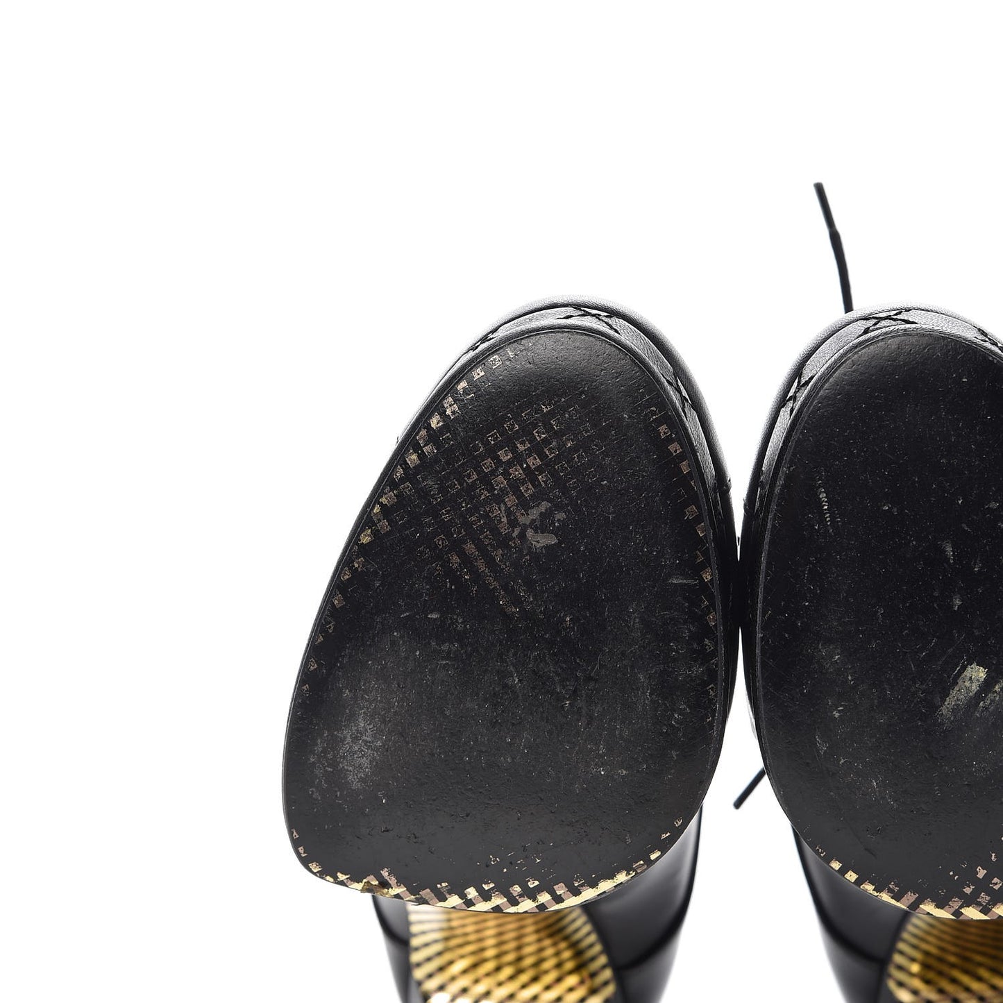 Lambskin CC Cap Toe Platform Short Boots 41 Black