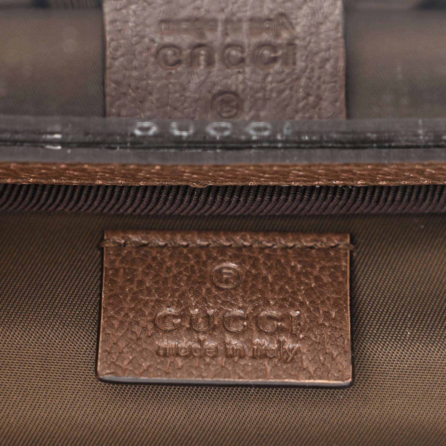 Gucci GG Supreme Monogram Textured Calfskin Web Ophidia Vanity Cosmetic Case Beige Ebony New Acero 6 of 11