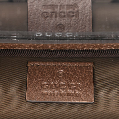 Gucci GG Supreme Monogram Textured Calfskin Web Ophidia Vanity Cosmetic Case Beige Ebony New Acero 6 of 11