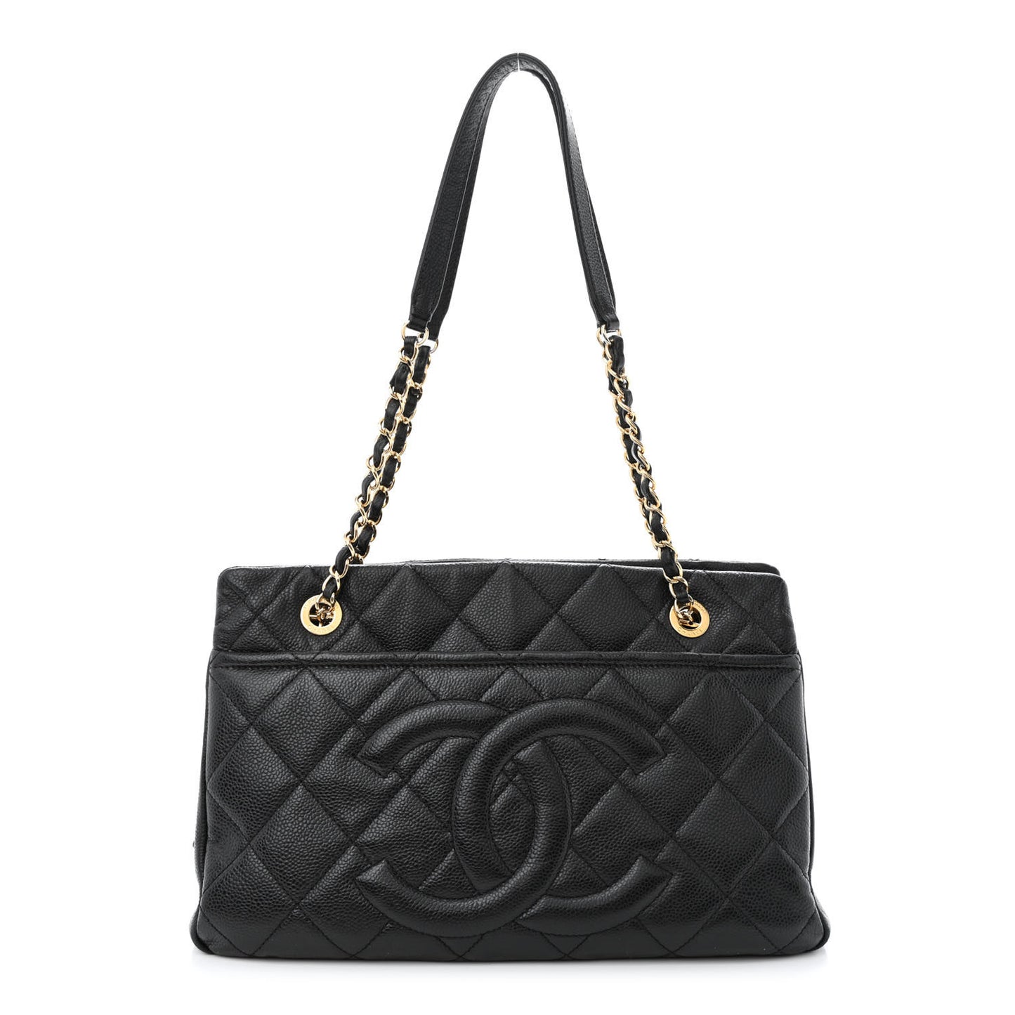Caviar Quilted CC Timeless Soft Tote Black