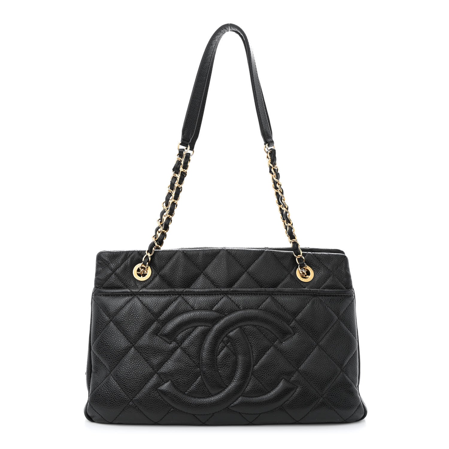 Chanel Caviar Quilted CC Timeless Soft Tote Black 1 of 10